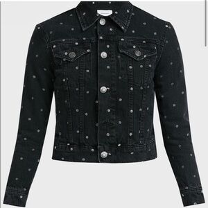 Current/Elliot Dotted Cropped Denim Jacket